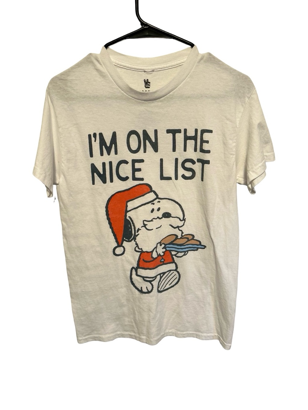 Junk Food Clothing White Snoopy 'I'm On The Nice List' Graphic Tee